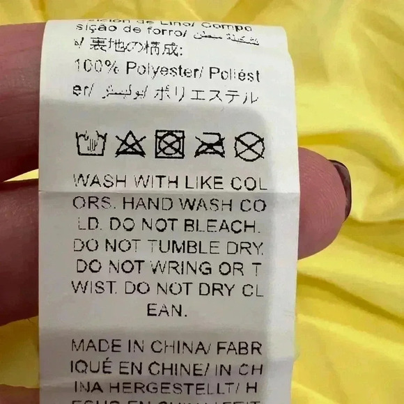 NWT SHEIN Haute Neck Tie Pleated Dress-Yellow-Size M - Picture 13 of 13